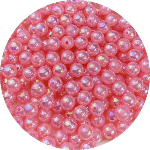 Miniatura 25 de 300 cuentas de perlas para manualidades de 0.315 pulgadas (0.315 in), cuentas redondas sueltas de perlas para collares, pulseras, aretes, blanco AB