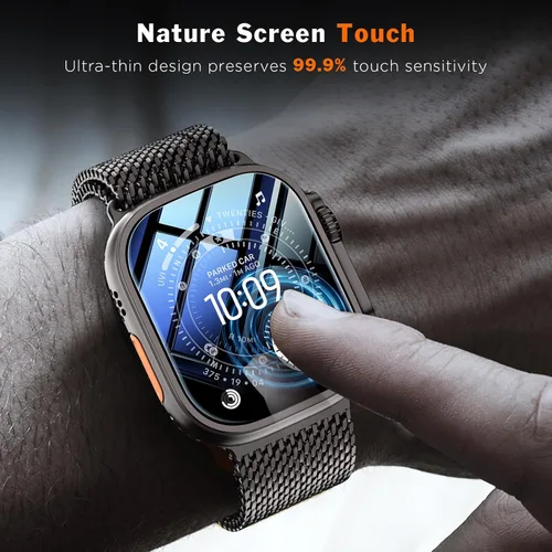 Miniatura 4 de LK Pack de 3 para Apple Watch Ultra 3 Protector de Pantalla 49mm [Cero-Falla] HD Top 9H Vidrio Templado Apple Watch Ultra / Ultra 2 Protector