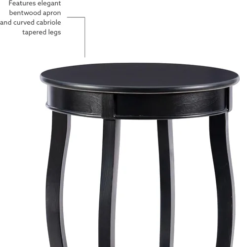 Miniatura 23 de Powell Mesa redonda para muebles con estante, color negro