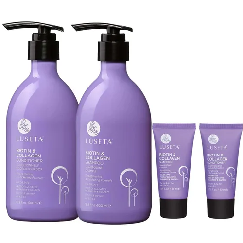 Miniatura 12 de Luseta - Champú y acondicionador de queratina para cabello teñido dañado y seco, tratamiento capilar de queratina para suavizar, nutrir