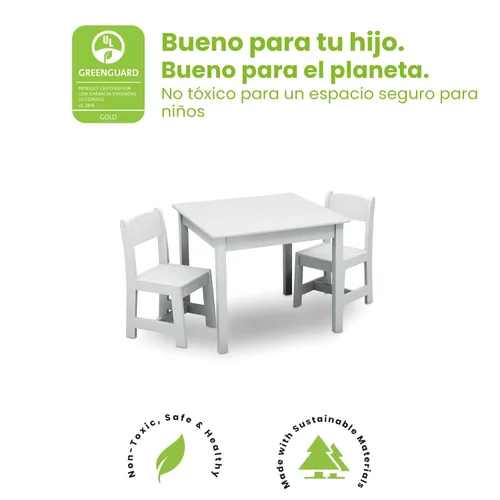 Miniatura 3 de Delta Children MySize - Juego de mesa y silla de madera para niños (2 sillas incluidas), ideal para artes y manualidades, merienda y más