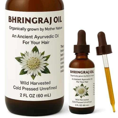 Best Natures Bhringraj Oil, Indian Eclipta Alba Oil, Pure and Natural, Cleans scalp, Improve overall appearance of hair. Goodbye Dandruff, For