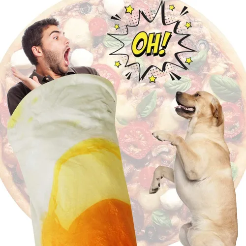Miniatura 6 de Cobija gigante de tortilla de Burrito realista Manta de franela graciosa de bromas divertidas para regalos de Navidad o de Cumpleaños