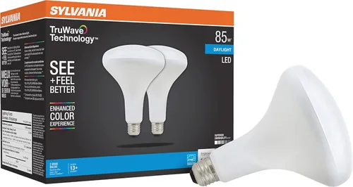 Miniatura 10 de Sylvania TruWave BR40 Bombilla LED, 85 W = 12 W, base media, regulable, esmerilada, 2700 K, blanco suave, paquete de 2 (40785)