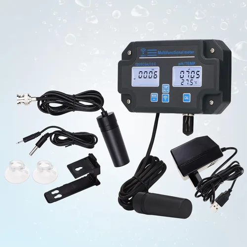 Miniatura 8 de Probador inteligente de calidad del agua, monitoreo de aplicación inalámbrica las 24 horas de pH EC TDS Salinidad SG Temperatura, Montable
