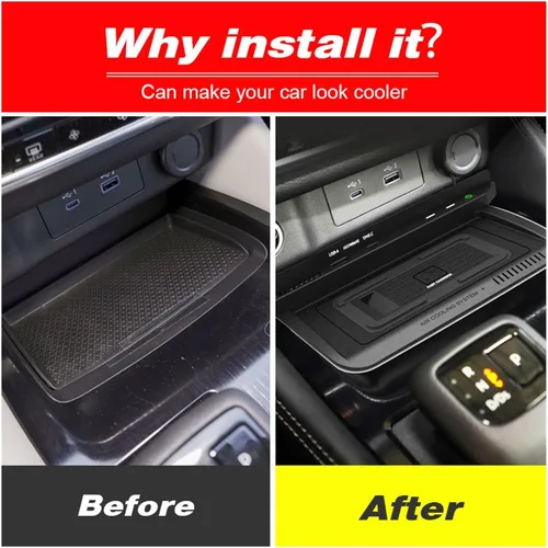 Miniatura 3 de Soporte para teléfono de coche con carga inalámbrica compatible con Nissan X-Trail T33 2022 2023 Accesorios interiores 15 W Cargador inalámbrico