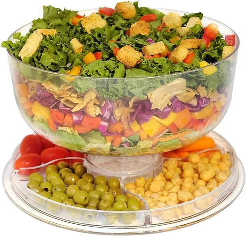 Miniatura 6 de Soporte de pastel con cubierta de cúpula, uso multipropósito 6 en 1, soporte de pastel con tapa, fuente para servir, tazón para ponche, fuente