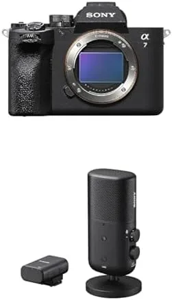 Sony Alpha 7 IV Cámara de lente intercambiable sin espejo de marco completo, solo cuerpo, negro + micrófono inalámbrico Sony ECM-S1