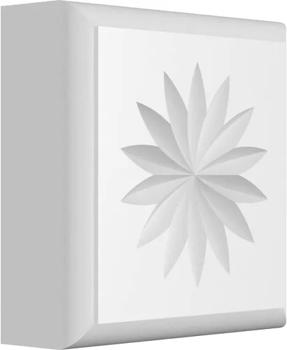 Miniatura 7 de Ekena Millwork ROSP050X050X100SDG11 Roseta estándar con borde redondeado, 5 pulgadas de ancho x 5 pulgadas de alto x 1 pulgadas de alto, PVC