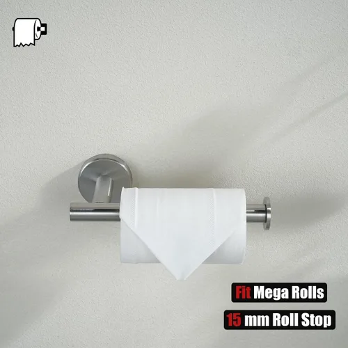 Miniatura 7 de JQK TPH120-BN - Soporte de papel higiénico, 5 pulgadas, acero inoxidable 304 de grosor de 0.031 in, dispensador de papel de seda para baño, soporte