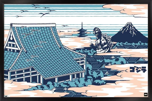 Miniatura 6 de Trends International Godzilla - Póster de pared en las nubes, 34 pulgadas de largo x 22.4 W, versión premium sin marco