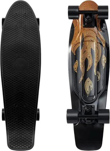 Miniatura 8 de Patineta KMX 55.8 y 68.5 cm, tabla mini cruiser clásica para niños, niñas, estudiantes, adultos, adolescentes, tabla mini cruiser para principiantes