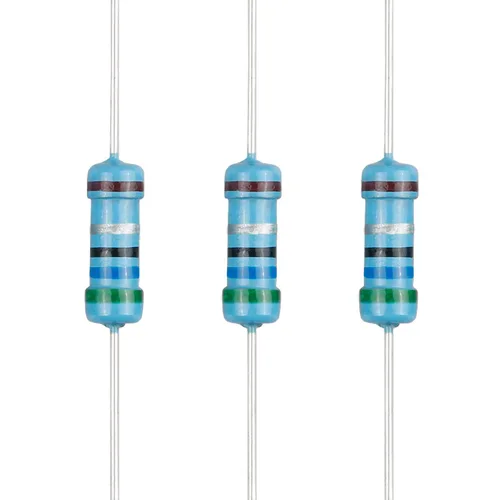 Miniatura 37 de 100 resistencias de 1 ohm 1/2 W (0.5 vatios) ±1% tolerancia de película metálica, resistencia fija de múltiples valores de resistencia opcional
