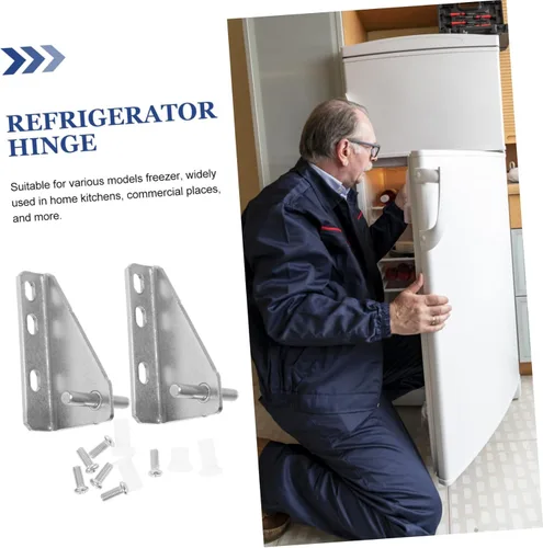 Miniatura 6 de 2 unids bisagras de nevera bisagras refrigerador puerta congelador reemplazo refrigerador pequeño suministro reparación congelador xiaobing acero