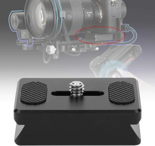 Miniatura 2 de Placa de liberación rápida de la cámara Profesión Gimbal Aumento Pad Riser Base Placa de liberación rápida para Lab S Crane 2 Crane 3 para Riser