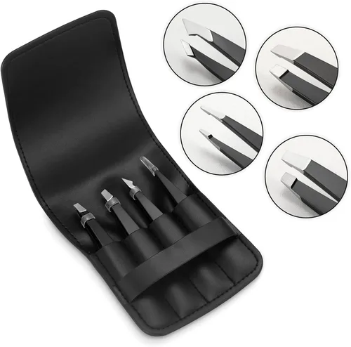 Miniatura 6 de Pefei Juego de Pinzas - Pinzas Profesionales de Acero Inoxidable para Cejas - Gran Precisión para Vello Facial, Astillas y Eliminación de Vello