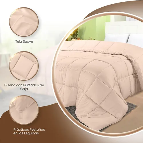 Miniatura 6 de Utopia Bedding Edredones tamaño Queen, relleno de edredón para todas las estaciones, edredón alternativo de plumón cosido en caja con pestañas