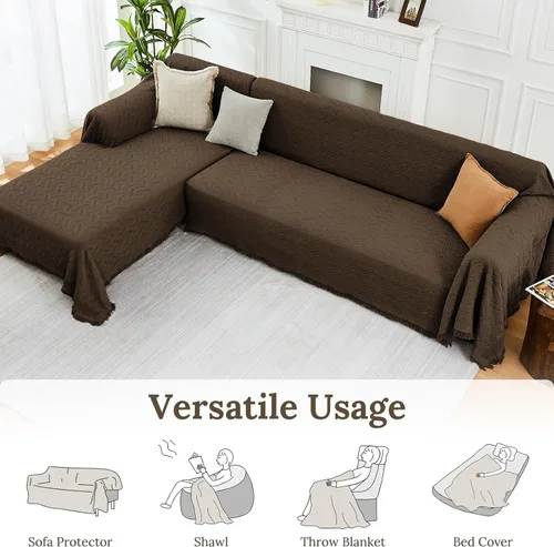 Miniatura 5 de HOMERILLA - Fundas de sofá seccional para sofá seccional, cobija de sofá en forma de L, 2 piezas, protector de muebles en forma de L para mascotas