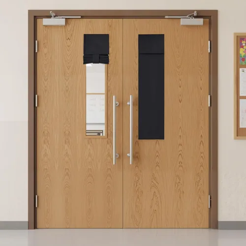 RYB HOME 2 Paneles Cubierta de Ventana de Puerta de Aula, Persianas Opacas para Ventanas y Puertas de Aula Cubierta Persianas de Confinamiento,