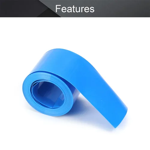 Miniatura 3 de Othmro Kit de tubos termorretráctiles de batería de 8.2 pies, tubo termorretráctil de PVC de aislamiento de ancho de 1.26 pulgadas, tubo de Azul