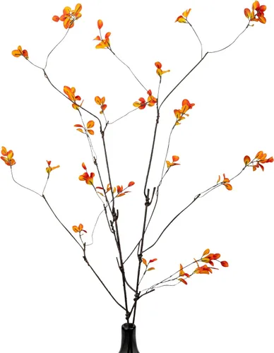 Miniatura 10 de 6Pcs 23.2inch Artificial Greenery Stems Artificial Ficus Branches Faux Ficus Twig Plants Green Silk Leaf Spray for Home Office Wedding Vase Filler