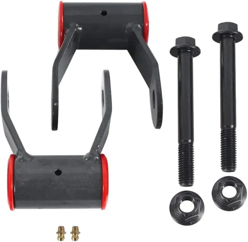 Miniatura 2 de BST BSSP Kit de bajada de suspensión trasera de 2 pulgadas con grilletes y herrajes 710515, kit de nivelación con conector Zerk, compatible con Ford