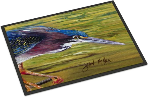 Miniatura 168 de Caroline's Treasures JMK1017JMAT - Tapete de caza de rana garza azul, 24 x 36 pulgadas, tapete para puerta delantera, interior y exterior