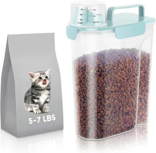 Miniatura 11 de LEAWALK Recipiente hermético de almacenamiento de alimentos para perros y gatos de 5 libras con boquilla grande mejorada, sin BPA, recipientes