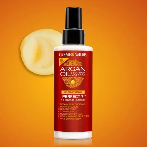 Miniatura 8 de Creme of Nature Aceite de Argán Perfecto Tratamiento 7 en 1 para cabello rizado, anti-frizz, protección contra el calor y brillo exótico, regalo