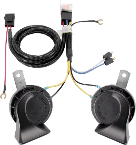 Miniatura 10 de FARBIN Kit de bocinas de automóvil con botón de 12V Bocina de camión Bocina de tren fuerte para automóvil Bocinas de aire eléctricas