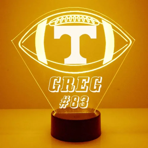 Miniatura 15 de Lámpara de luz nocturna personalizada con logotipo de la universidad de Tennessee Volunteers College con control remoto - 2
