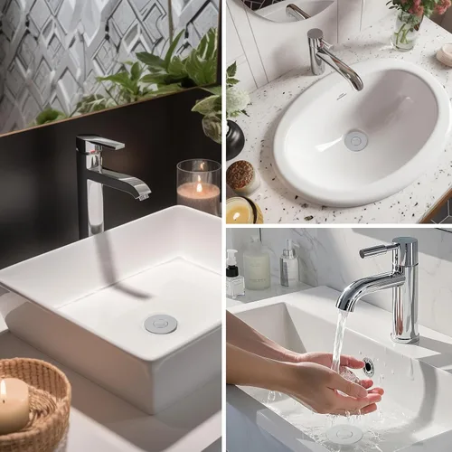 Miniatura 9 de Hibbent Colador de drenaje de lavabo de baño 3 en 1 mejorado, tapón universal desplegable con cesta de filtro de acero inoxidable extraíble atrapa