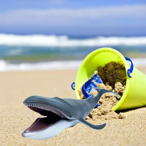 Miniatura 8 de Figura de acción de tiburón ballena azul, figura de tiburón de vida marina, animal marino realista, ideal para juguetes de baño, juguete de playa