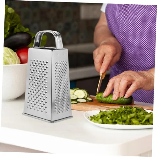 Miniatura 8 de Healeved Power Tools - Rallador profesional de caja de acero inoxidable, rallador de queso, triturador de verduras con 4 lados para queso, verduras