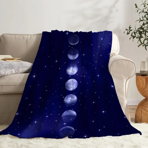 Manta de bebé con fases lunares de eclipse lunar, manta de comida súper suave, manta para bebé, recién nacido, manta de guardería para cochecito,