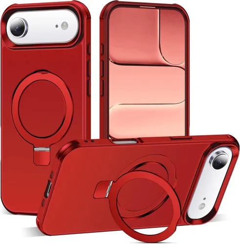 Miniatura 31 de SKYLMW – Funda compatible con iPhone 12 Pro Max y iPhone 13 Pro Max con soporte magnético invisible tipo anillo, fundas translúcidas para teléfonos