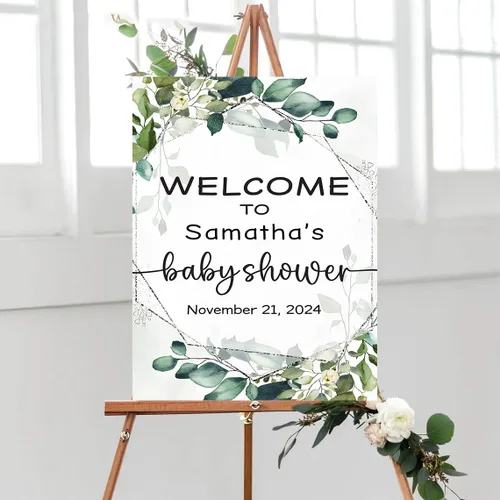 Miniatura 21 de Personalized Baby Shower Welcome Sign, Baby Shower Decoration Customised Baby Shower Party Sign Decor, Baby Shower Sign, Yard Sign Oudoor Party #10