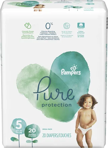 Miniatura 29 de Pañales para recién nacido/talla 1 (8-14 libras), 35 unidades – Pampers Pure Protection desechables para bebé, protección hipoalergénica y sin