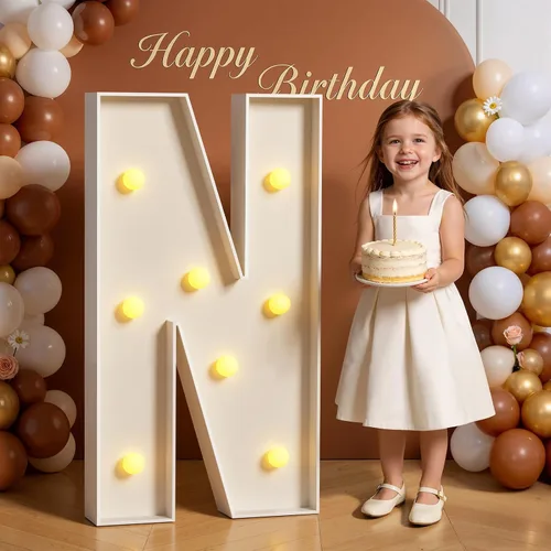 Miniatura 55 de Números de marquesina de 4 pies de alto, 4 pies de alto, números grandes iluminados 0 para 30, 40, 50, 60, decoración de fiesta de cumpleaños