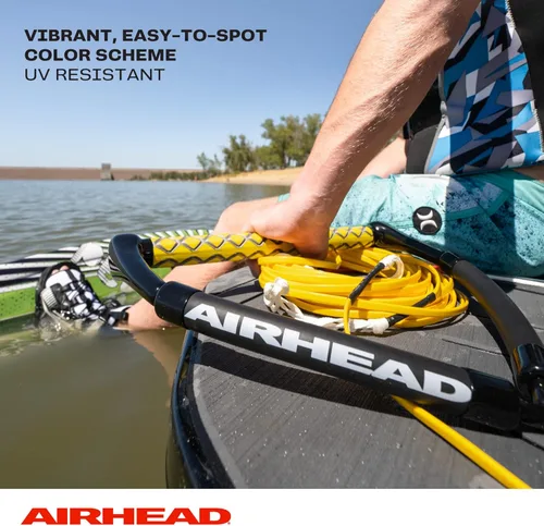 Miniatura 5 de Airhead Dyneema Wakeboard Rope and Handle, No Stretch Tow Rope with EVA Grip, Multi Section Water Ski Wakeboarding Line for Boat Towables, 1,700 lb