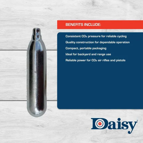 Miniatura 4 de Daisy Powerline - Cilindros de CO2 de 0.42 oz, 25 unidades, presión consistente, para pistolas de aire de CO2