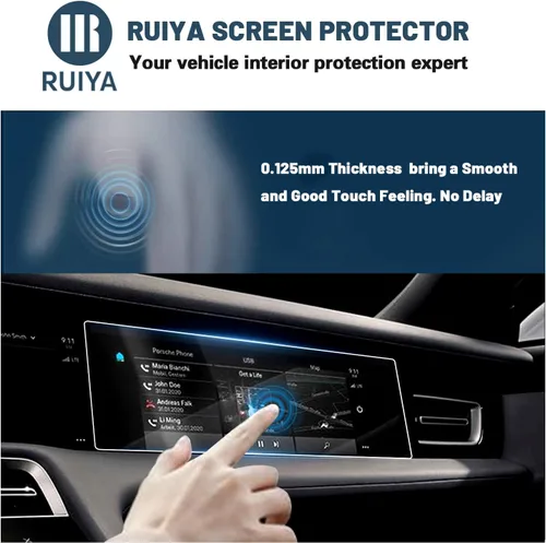 Miniatura 2 de Ruiya Protector de pantalla para Porsche Taycan de 10.9 pulgadas, accesorios para Porsche Taycan, 2 unidades, películas de navegación de plástico