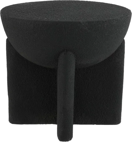 JONATHAN Y Brady TBL1109A - Mesa decorativa para interiores y exteriores, minimalista geométrica, resistente a la intemperie, mesa auxiliar Negro
