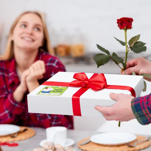 Miniatura 7 de Party Funny 24 cajas de regalo grandes blancas a granel con tapas y 80 calcomanías de papel de aluminio para envolver ropa