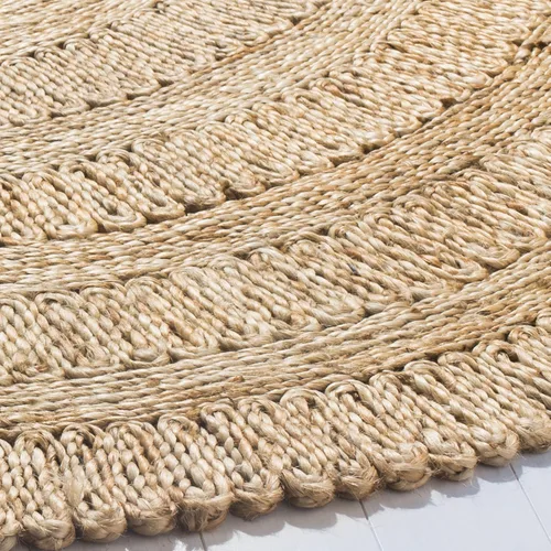 Miniatura 3 de SAFAVIEH NF356A - Alfombra redonda de fibra natural de 3 pies, hecha a mano, estilo bohemio, con encanto de yute