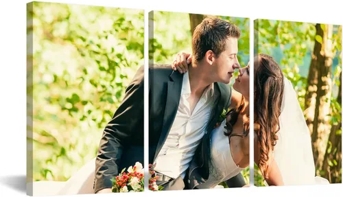 Miniatura 13 de CCWACPP Arte personalizado en lienzo con 3 fotos de retratos familiares de perros para boda, impresiones en lienzo, póster personalizado, decoración