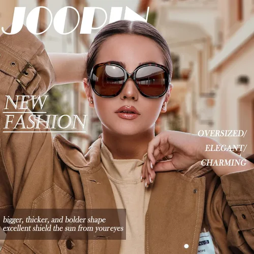 Miniatura 77 de Joopin Lentes de sol de gran tamaño para mujer, polarizados, grandes, para conducción, protección UV, grandes sombras