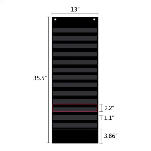 Miniatura 6 de Tabla de bolsillo de horario diario, 13+1 tabla de bolsillo de programación con 18 tarjetas de borrador en seco, gráficos educativos para aula