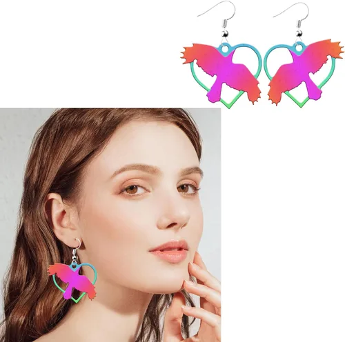 Miniatura 2 de Molde de aretes de resina de corazón para el día de San Valentín, moldes de joyería de silicona para fundición epoxi de bricolaje, aretes, 425.2 in