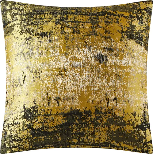 Miniatura 21 de THE-TINOART Fundas de almohada de estilo rústico moderno de 18x18, fundas de almohada decorativas tejidas en jacquard beige y dorado para sofá